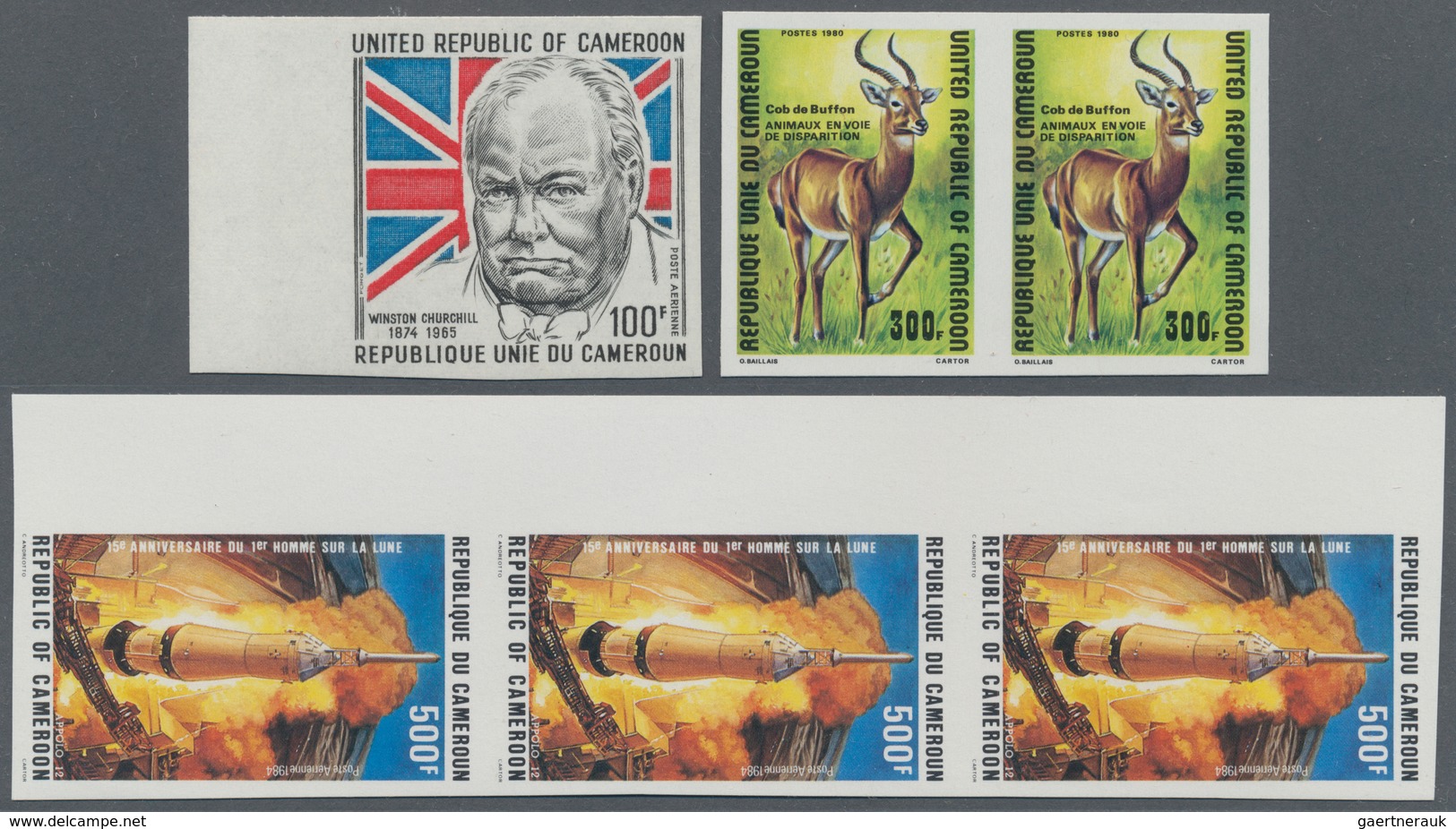 23320 Kamerun: 1962/1985 (ca.), Accumulation In Box With Stamps And Miniature Sheets Incl. Many IMPERFORAT - Cameroun (1960-...)