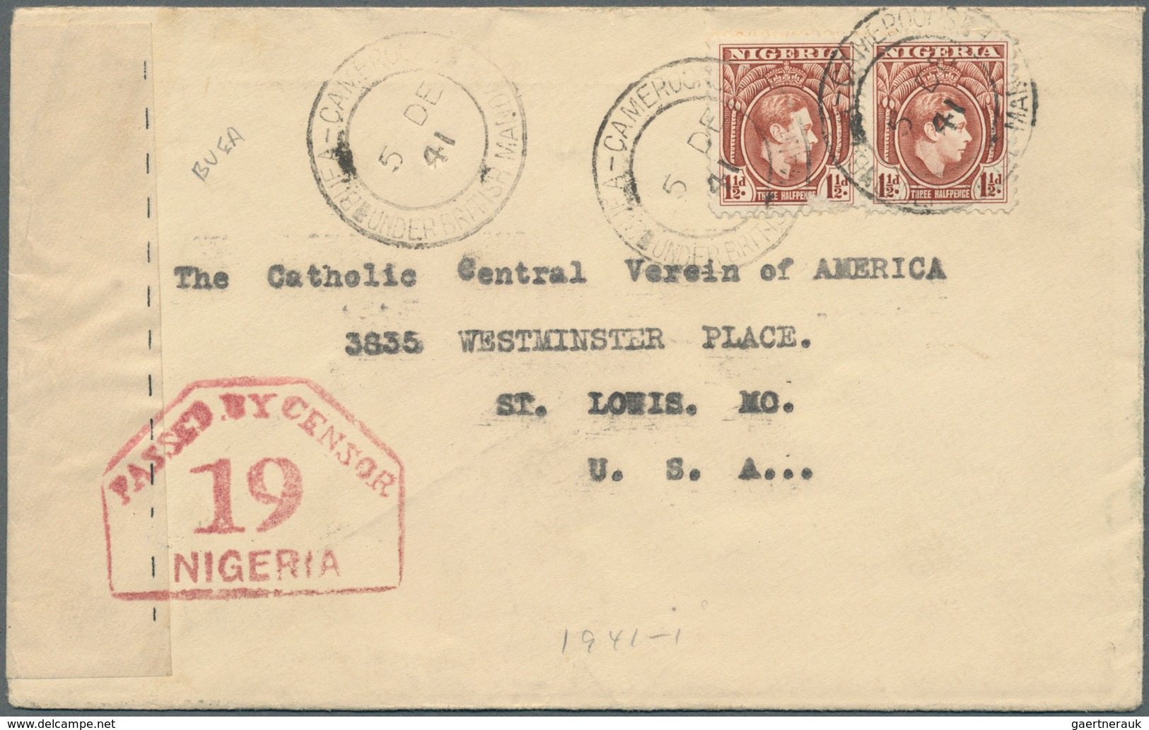 23321 Kamerun - Britisches Treuhandgebiet Westkamerun: 1932/1951, MANDATED TERRITORY, 40 Letters And Stati - Cameroun (1960-...)