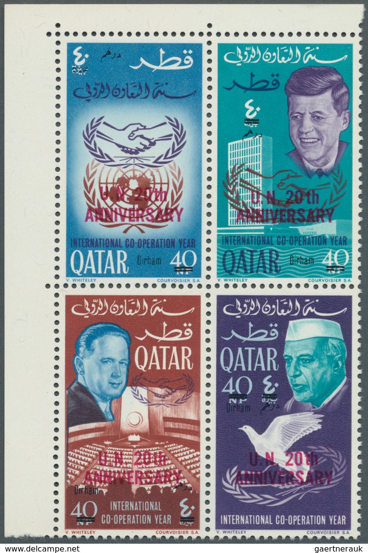 23330 Katar / Qatar: 1965/1996 (ca.), Accumulation In Album With Many Complete Sets Incl. Better Issues, I - Qatar