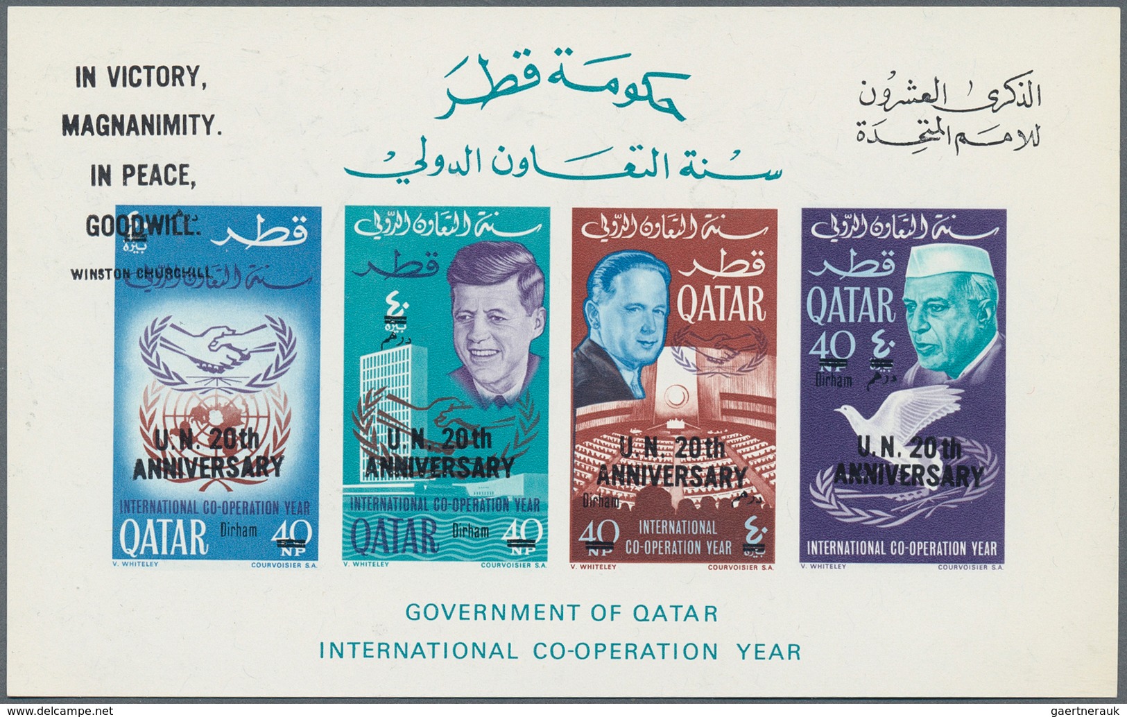 23334 Katar / Qatar: 1966, "Kennedy" Issues, U/m Assortment Incl. Better Souvenir Sheets Like Michel Nos. - Qatar