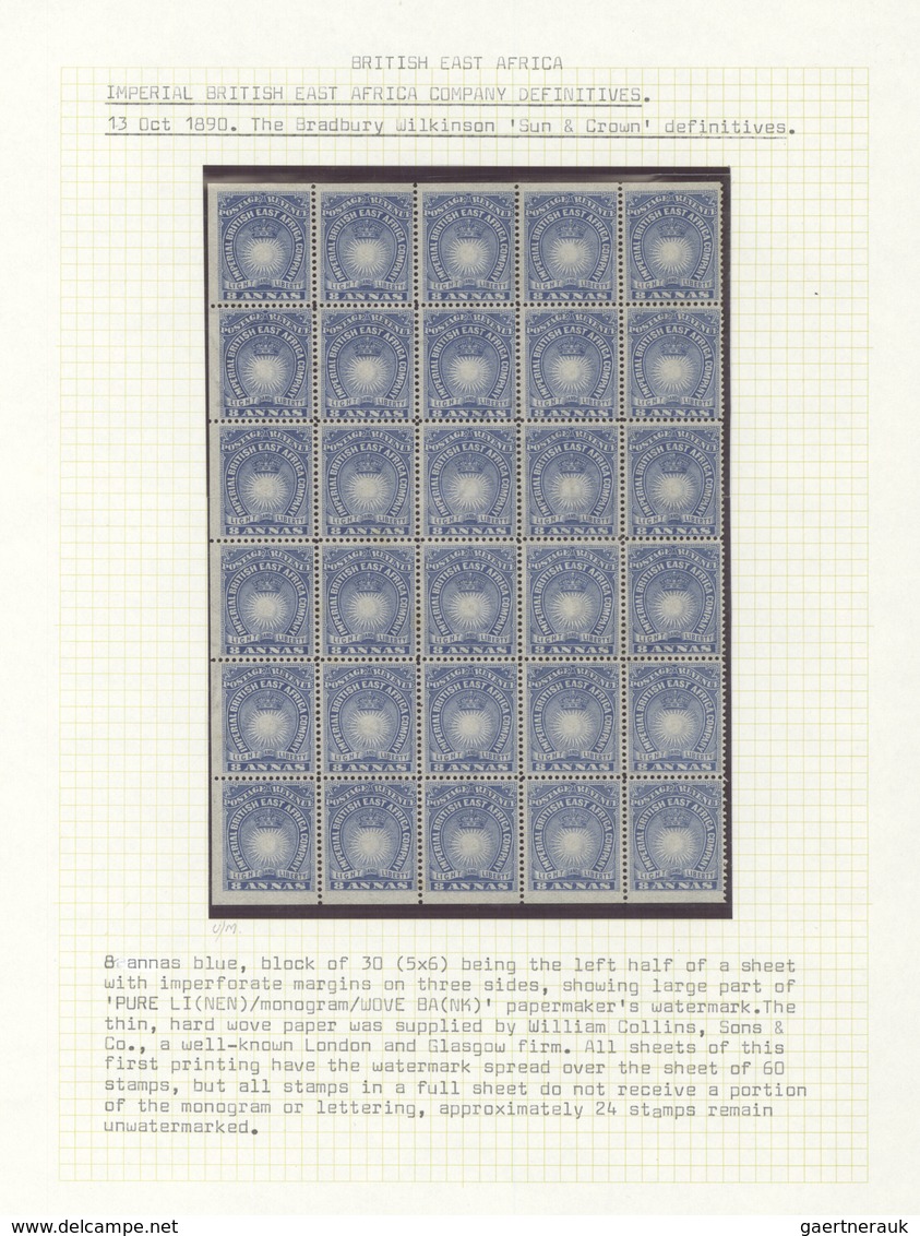 23336 Kenia - Britisch Ostafrika Kompanie: 1890/1895, Mint Collection Of The "Sun & Crown" Issue (SG 4/19 - Afrique Orientale Britannique