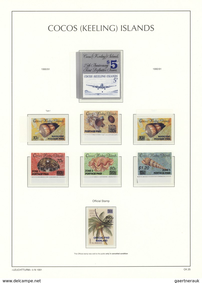 23338 Kokos-Inseln: 1963/1999, Almost Exclusively U/m Collection (only A Few Are Hinged) On Lighthouse Alb - Cocos (Keeling) Islands