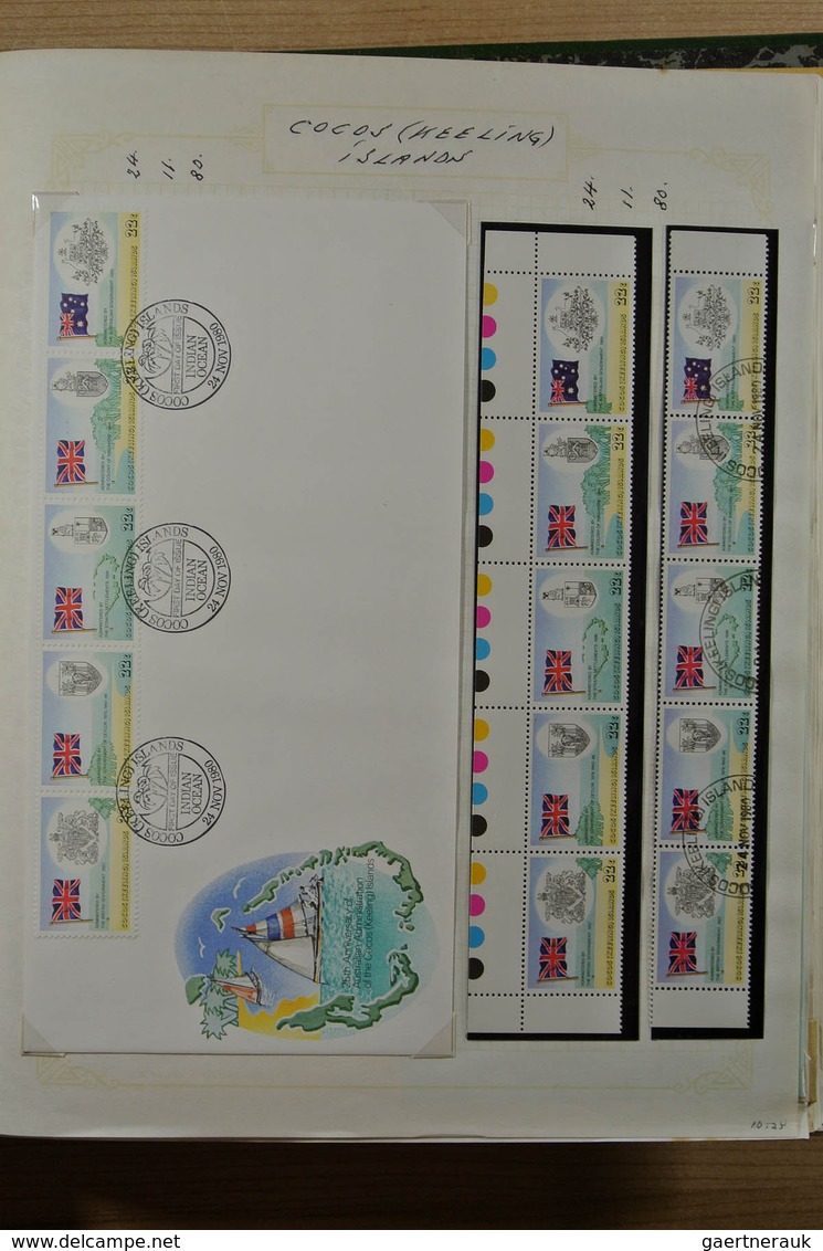 23339 Kokos-Inseln: 1963-1985. Mostly MNH (few older sets hinged) and used collection Cocos Islands 1963-1