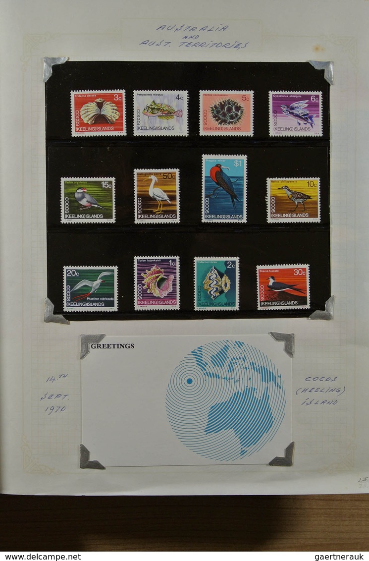 23339 Kokos-Inseln: 1963-1985. Mostly MNH (few older sets hinged) and used collection Cocos Islands 1963-1