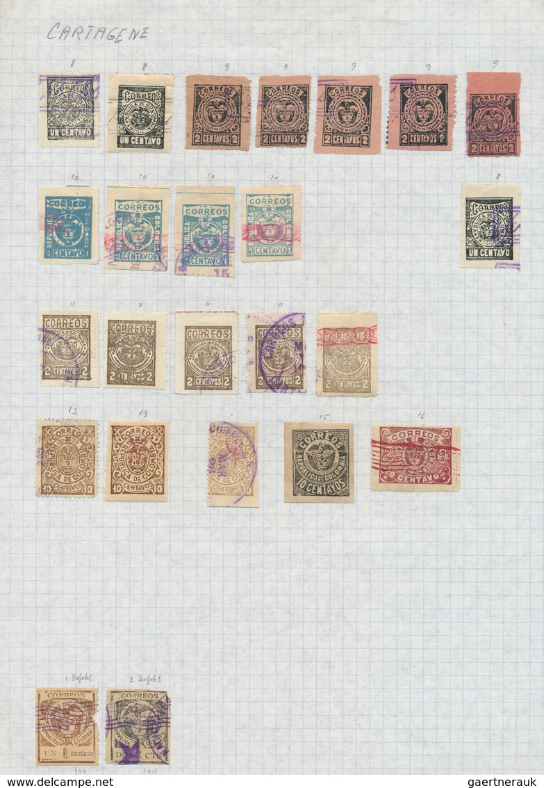 23341 Kolumbien: 1859/1970 (ca.), Used And Mint Collection/accumulation On Leaves/stockpages, Main Value I - Colombia