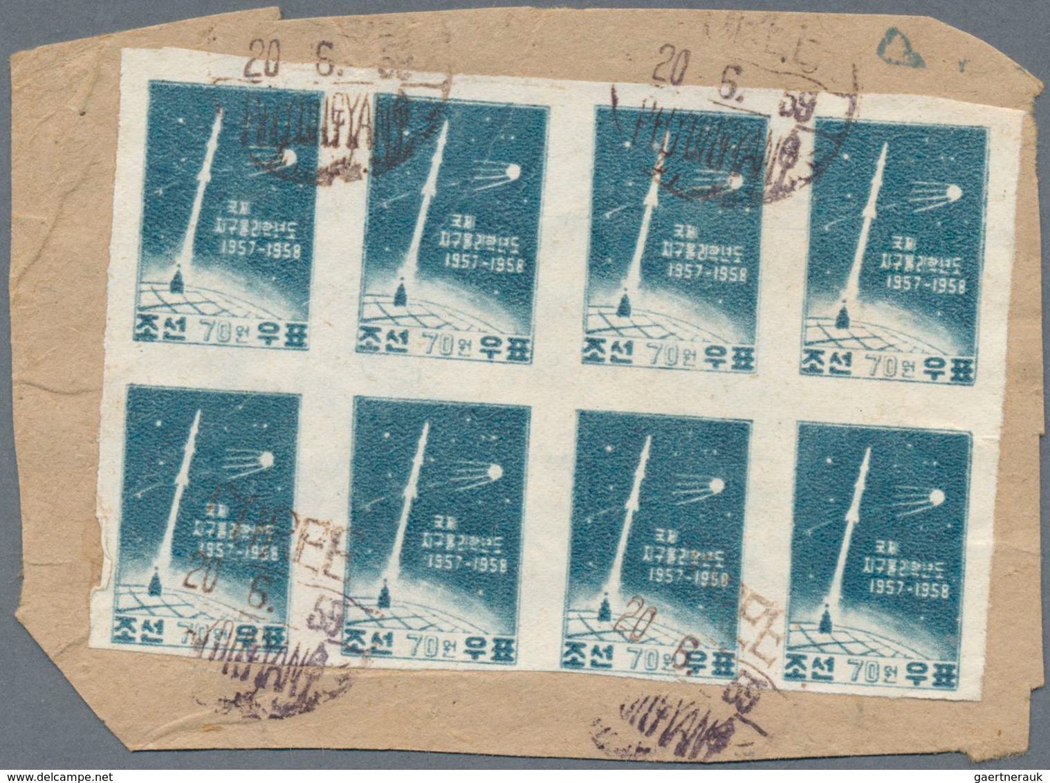 23361 Korea-Nord: 1952/63 (ca.), cut-outs from commercial mail to Sweden inc. front or part-front covers (