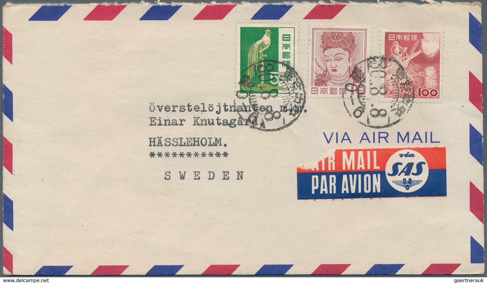 23370 Korea-Süd: 1954/55, Korean War, Neutral Nations Supervisiory Comittee NNSC Airmail Covers (8) Forwar - Corée Du Sud