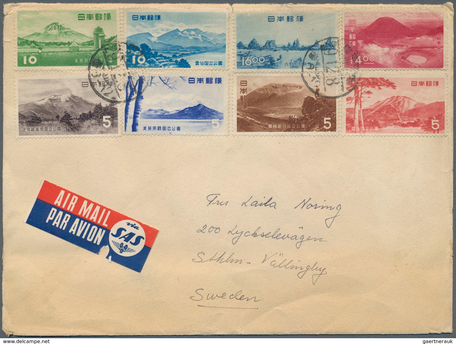 23370 Korea-Süd: 1954/55, Korean War, Neutral Nations Supervisiory Comittee NNSC Airmail Covers (8) Forwar - Corée Du Sud