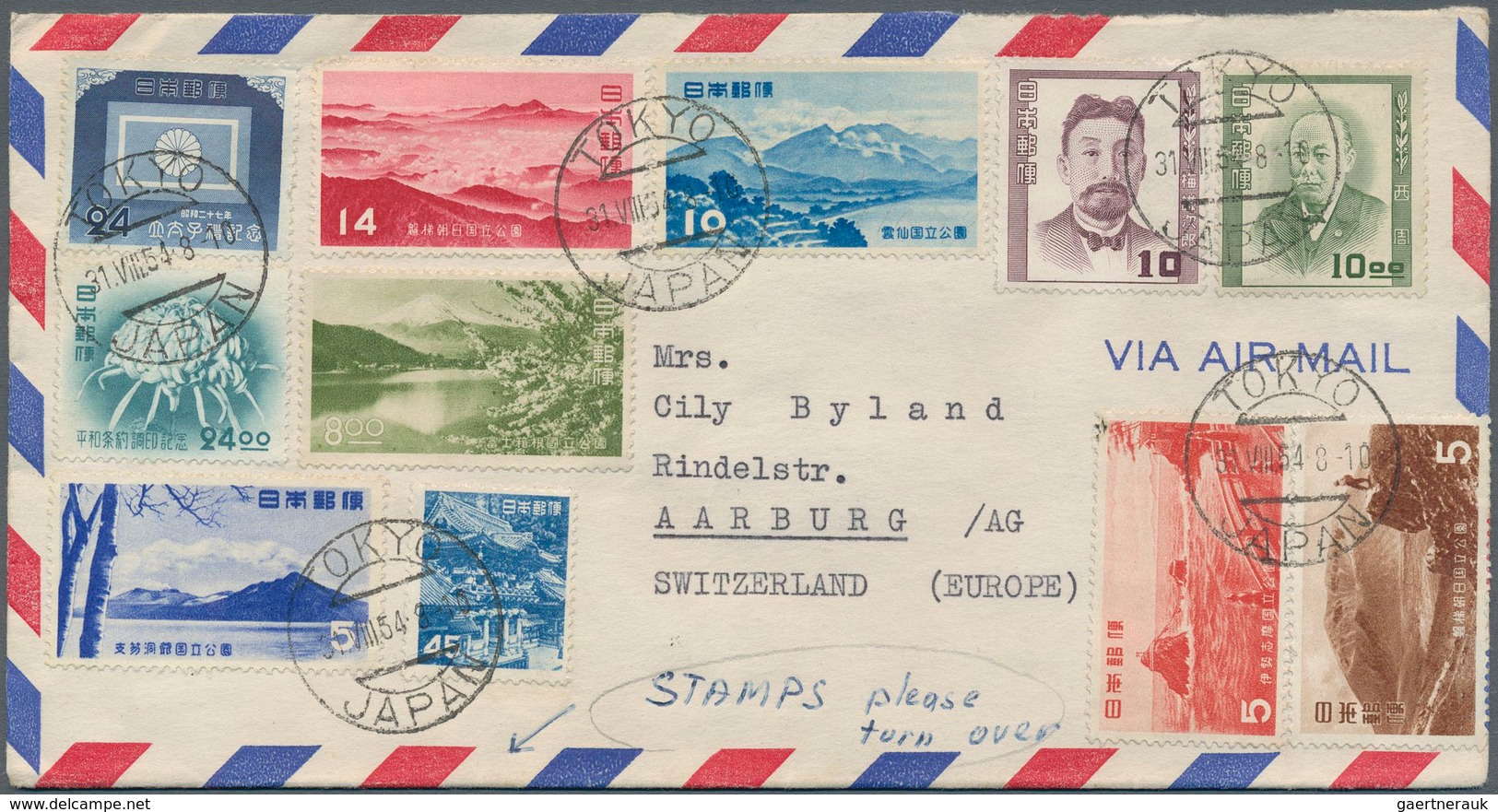 23371 Korea-Süd: 1954/55, Korean War, Neutral Nations Supervisiory Comittee NNSC Airmail Covers (9) Forwar - Corée Du Sud