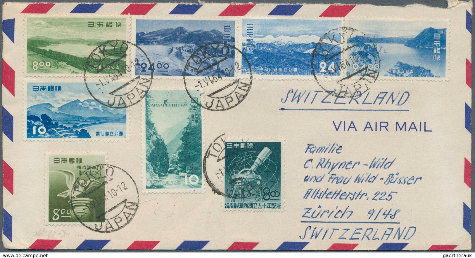 23371 Korea-Süd: 1954/55, Korean War, Neutral Nations Supervisiory Comittee NNSC Airmail Covers (9) Forwar - Corée Du Sud