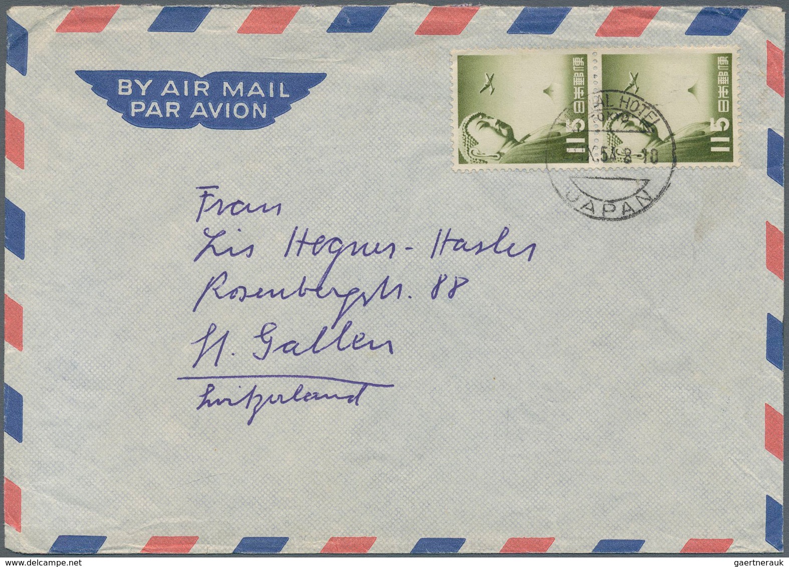 23371 Korea-Süd: 1954/55, Korean war, neutral nations supervisiory comittee NNSC airmail covers (9) forwar