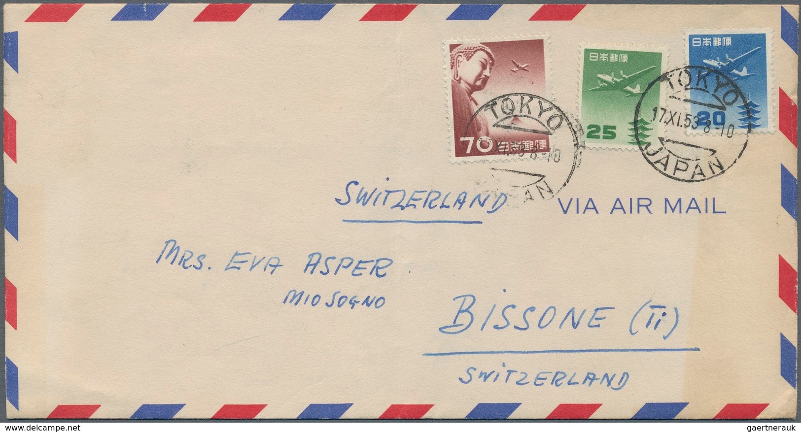 23371 Korea-Süd: 1954/55, Korean war, neutral nations supervisiory comittee NNSC airmail covers (9) forwar