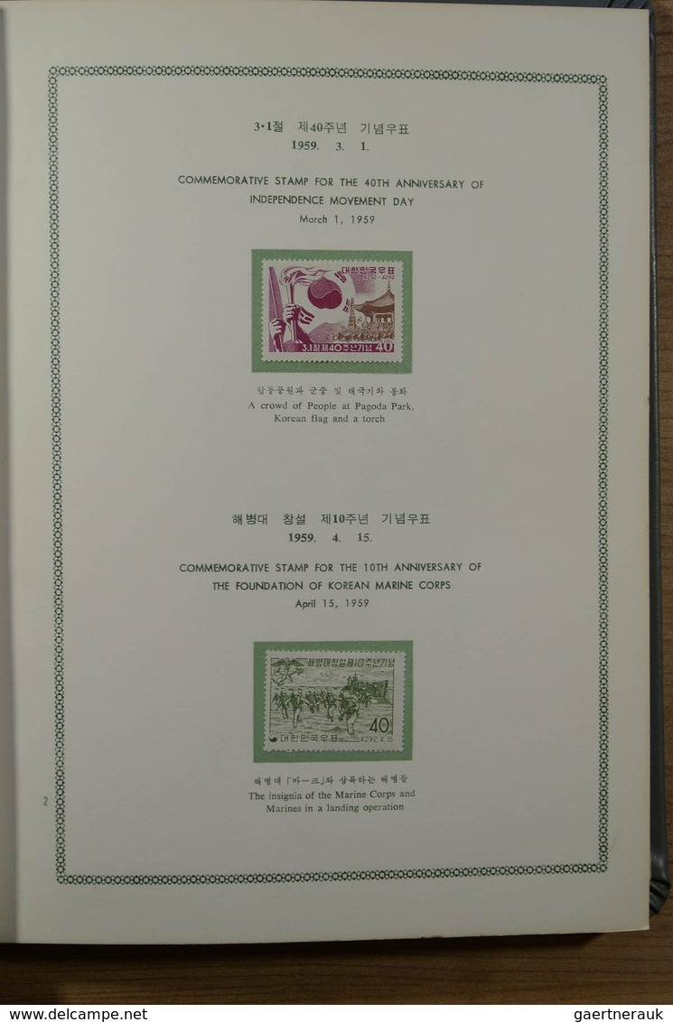 23373 Korea-Süd: 1959-1964. Mint Hinged Collection South Korea 1959-1964 In 2 Special Albums. Some Stamps - Corée Du Sud