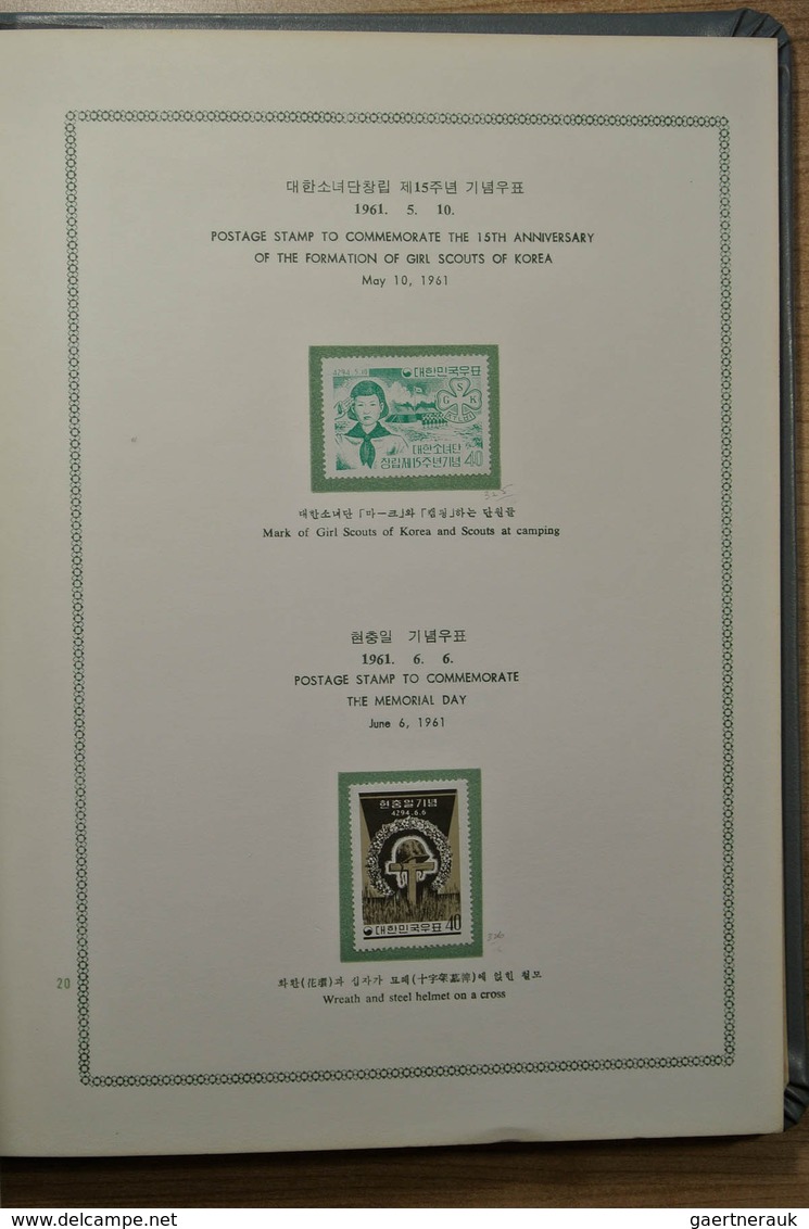 23373 Korea-Süd: 1959-1964. Mint hinged collection South Korea 1959-1964 in 2 special albums. Some stamps