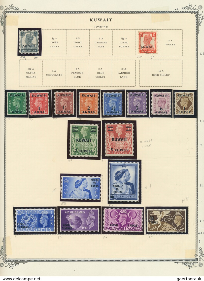 23392 Kuwait: 1923/1990, Mint And Used Collection/holding On Album Pages In A Binder, Well Filled Troughou - Koweït