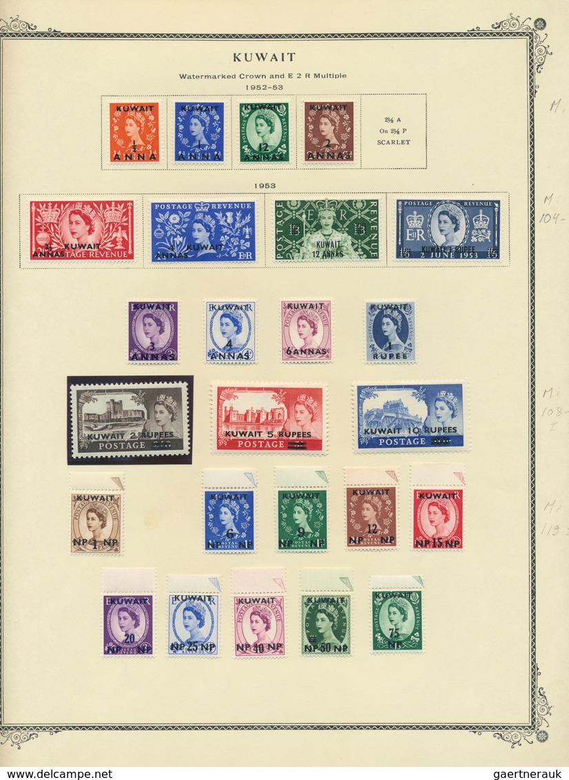 23393 Kuwait: 1923/1970 (ca.), Chiefly Mint Collection On Album Pages, Main Value From QEII, Also Incl. 19 - Koweït