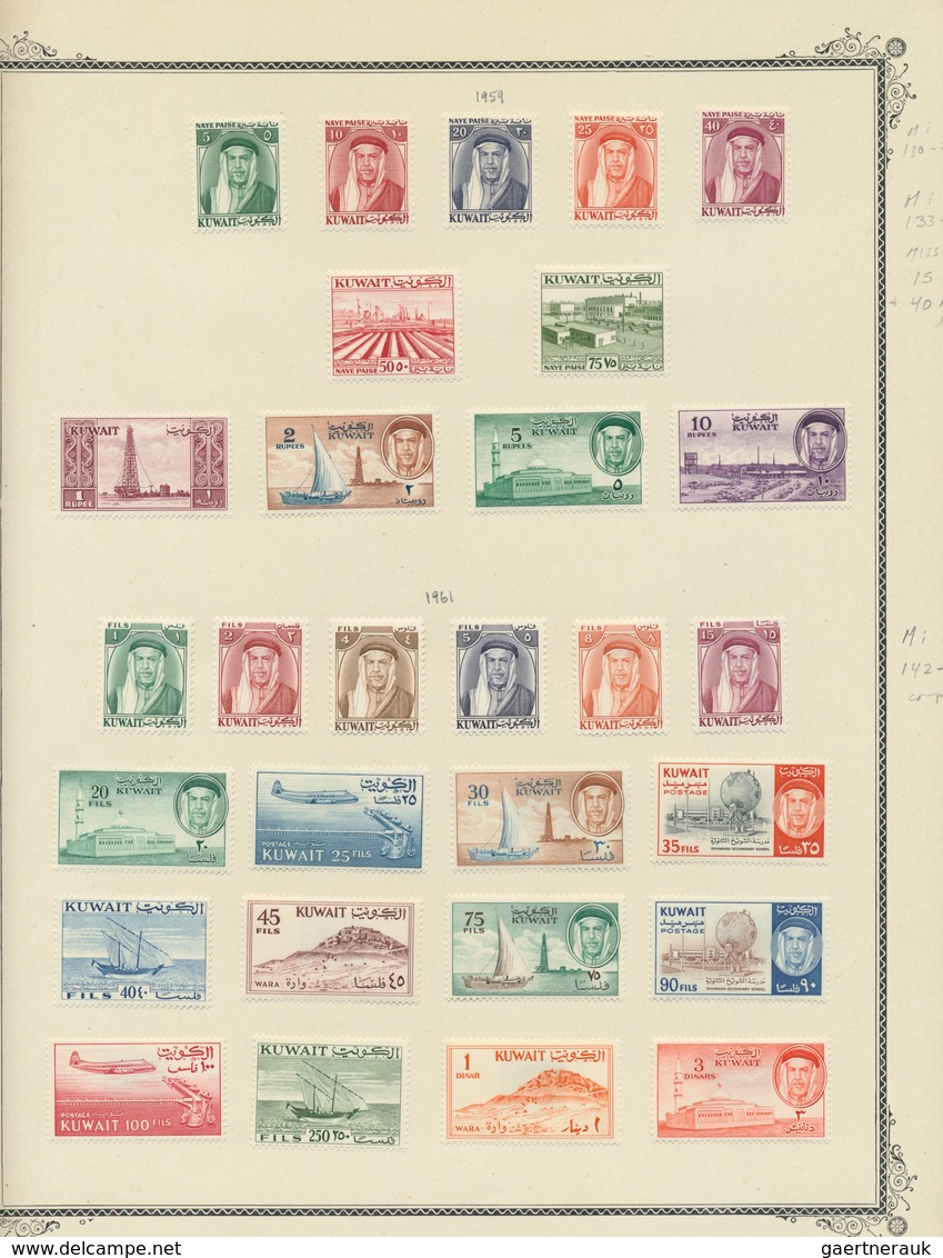 23393 Kuwait: 1923/1970 (ca.), Chiefly Mint Collection On Album Pages, Main Value From QEII, Also Incl. 19 - Koweït