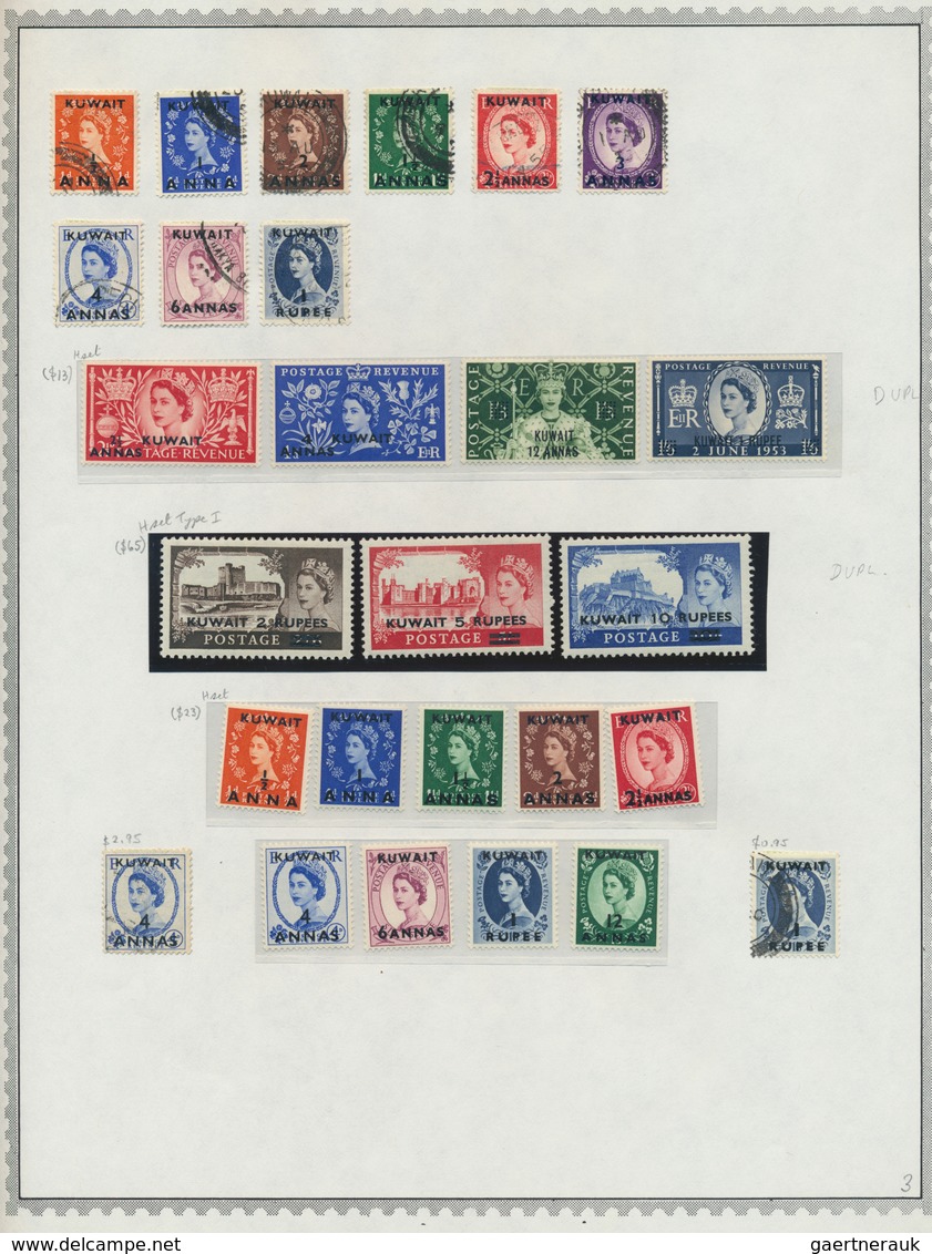 23393 Kuwait: 1923/1970 (ca.), Chiefly Mint Collection On Album Pages, Main Value From QEII, Also Incl. 19 - Koweït