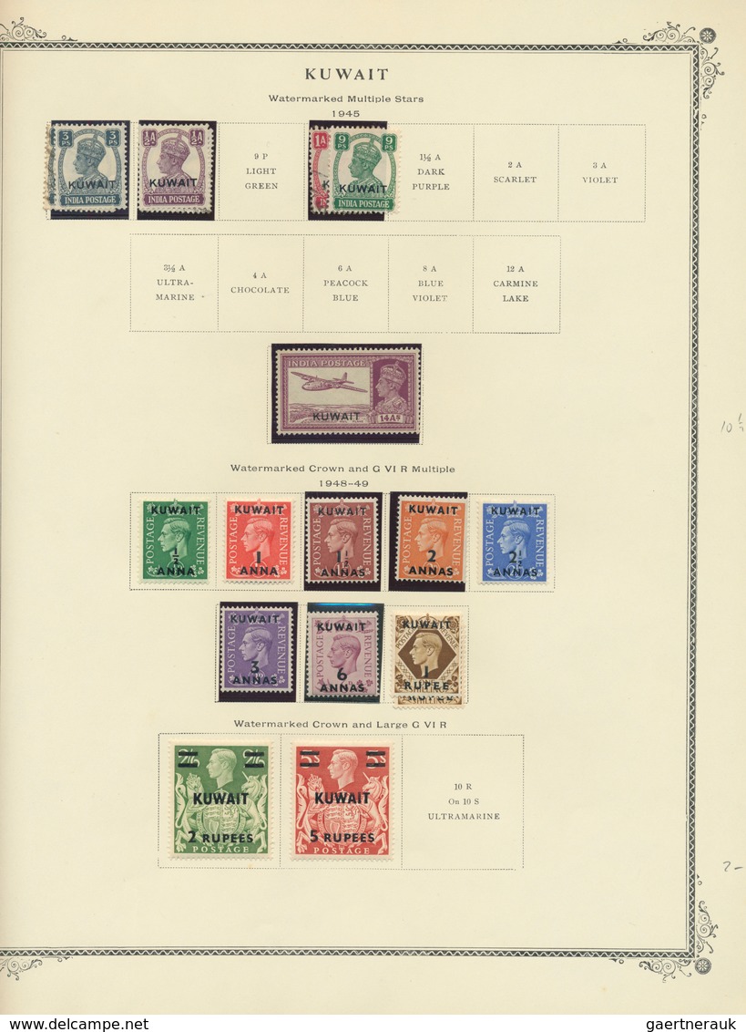 23393 Kuwait: 1923/1970 (ca.), chiefly mint collection on album pages, main value from QEII, also incl. 19