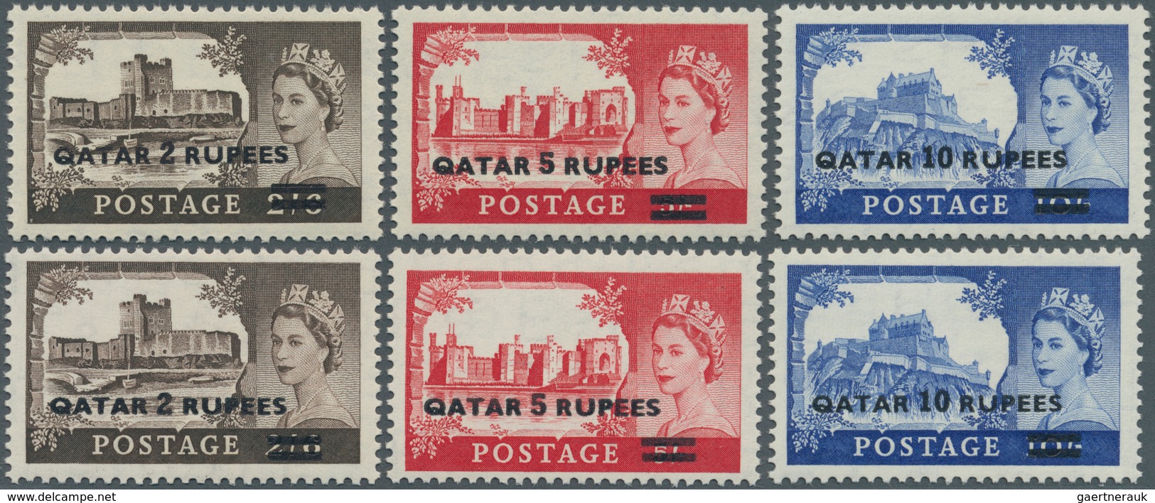 23396 Kuwait: 1950/1957, Definitives KGVI And QEII, U/m Assortment Of Better Sets: Kuwait SG 84/92, 107/09 - Koweït
