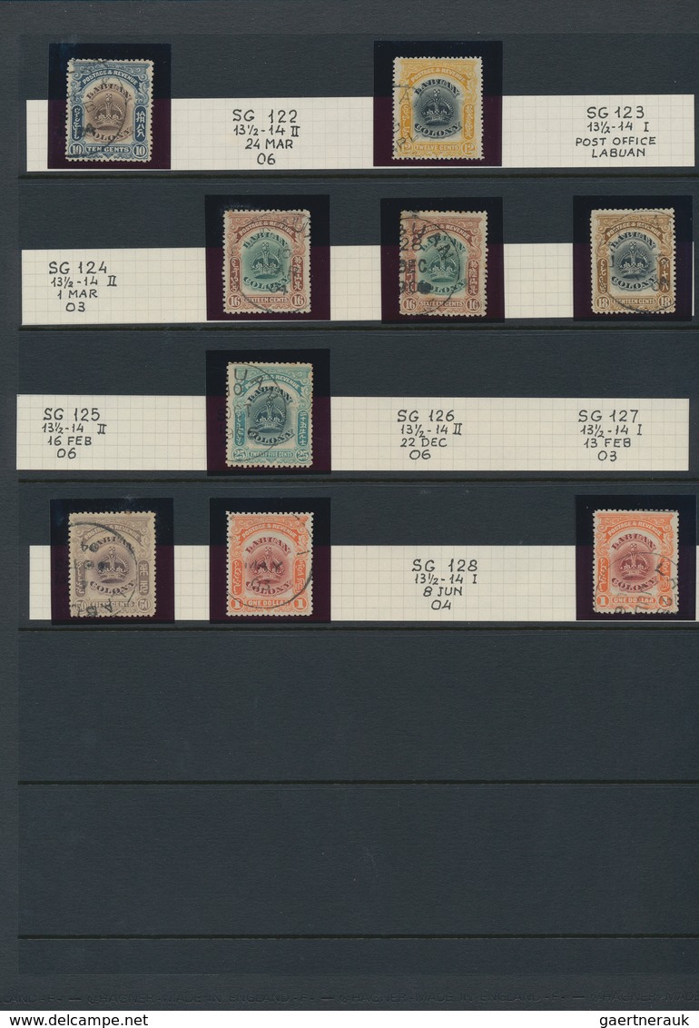 23401 Labuan: 1902-03 'Crown' Definitives: Specialized Collection Of More Than 330 Stamps Of All Values Fr - Autres & Non Classés