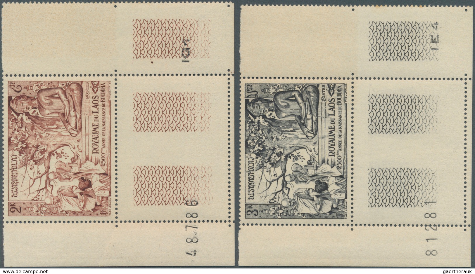 23402 Laos: 1951/62, Mint Never Hinged MNH In Hawid Pouches On Pages, Except UNO Set Complete. Includes 19 - Laos