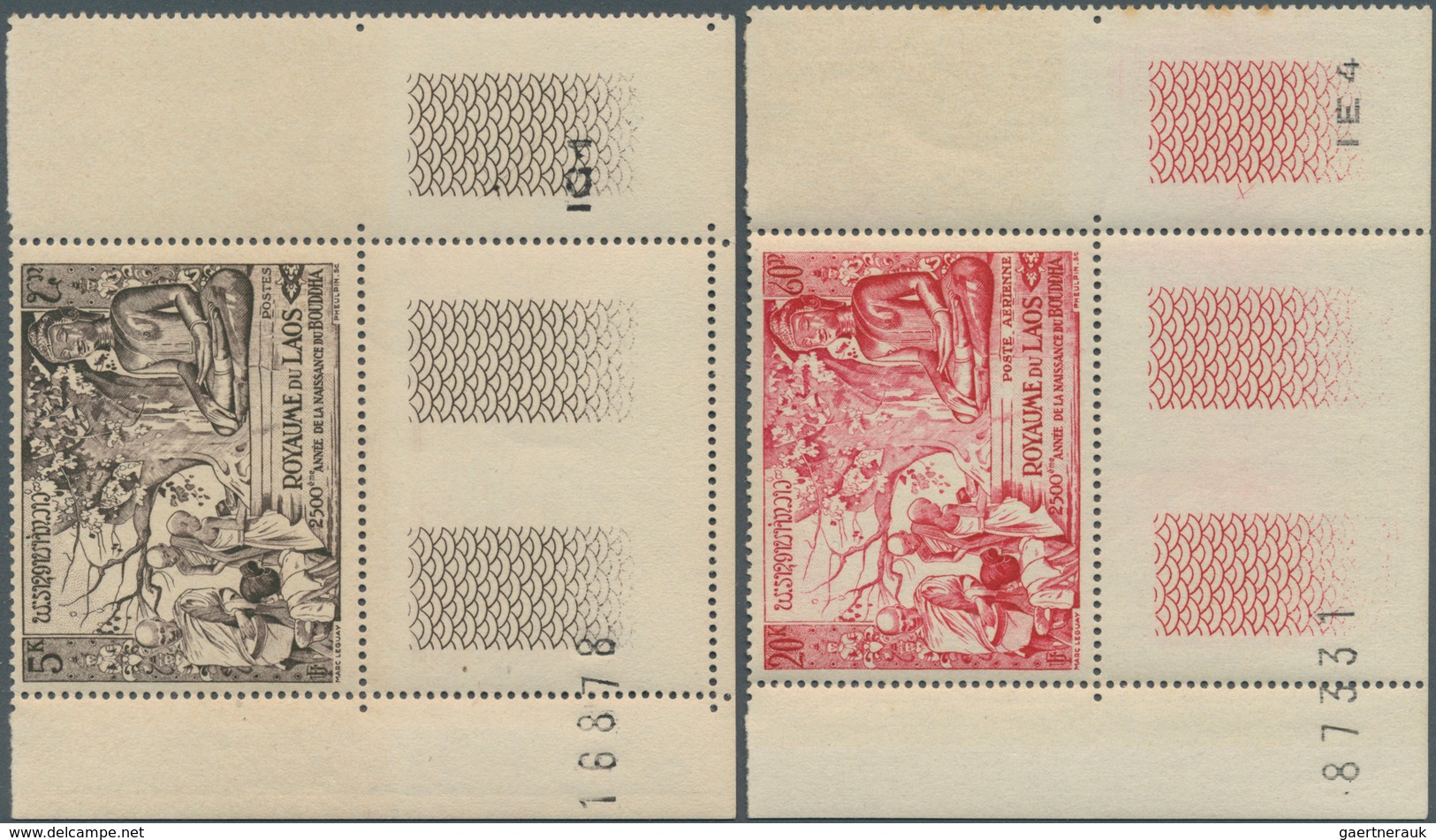 23402 Laos: 1951/62, Mint Never Hinged MNH In Hawid Pouches On Pages, Except UNO Set Complete. Includes 19 - Laos