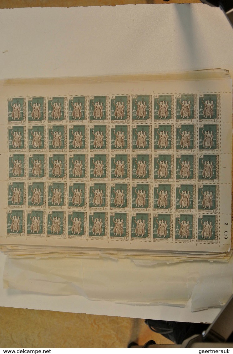 23404 Laos: 1961: Little Box With Complete Sheets Of Revolutionary Issues Pathet-Lao 1961. Michel No's 1, - Laos