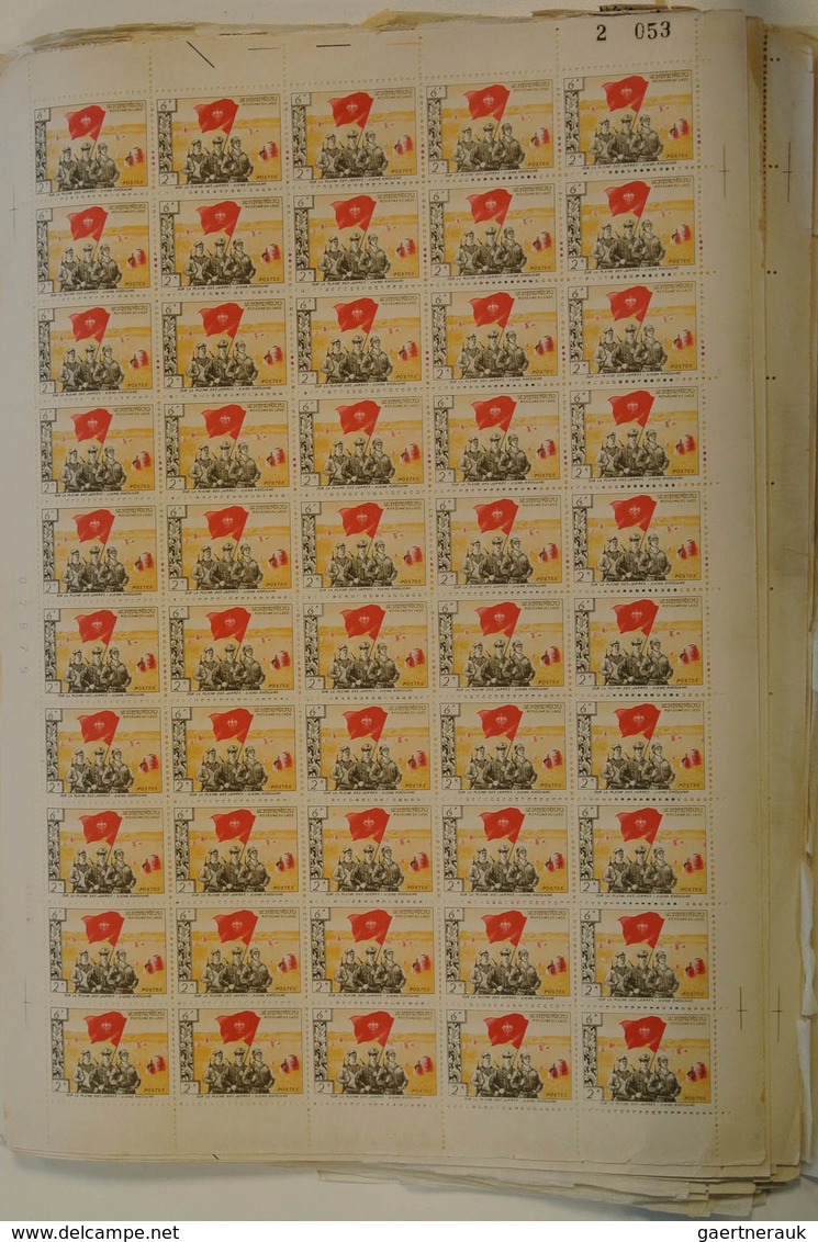 23404 Laos: 1961: Little box with complete sheets of revolutionary issues Pathet-Lao 1961. Michel no's 1,