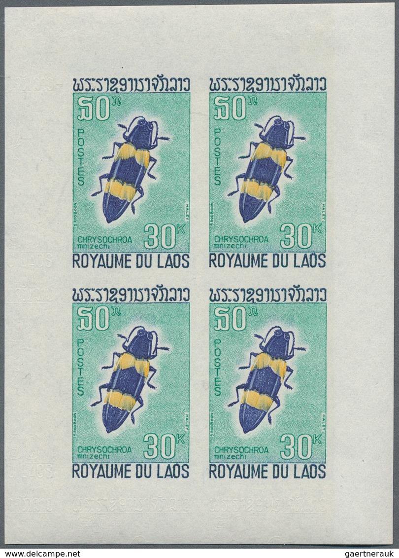 23405 Laos: 1964/1974 (approx). Interesting Proof Lot Containing 31 Eprueves D'atelier And 35 Miniature Sh - Laos