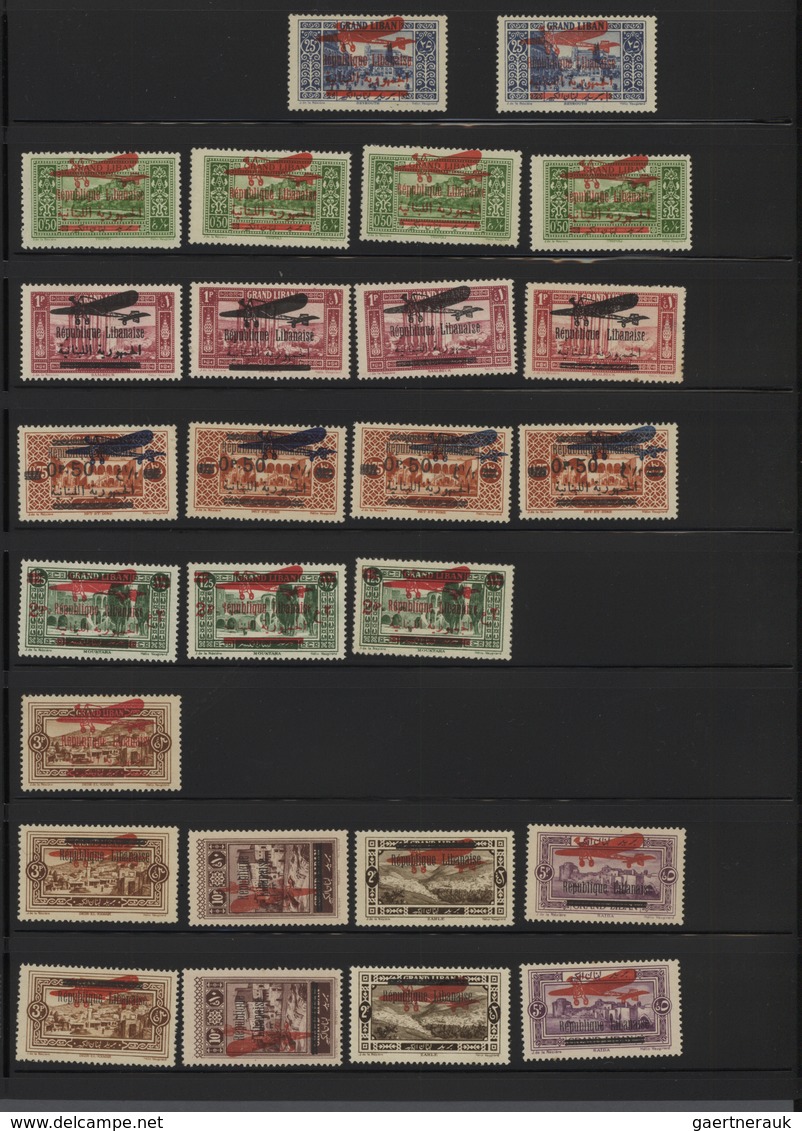 23413 Libanon: 1924/1990 (ca.), Comprehensive Mint And Used Holding In Apprx. 35 Albums With Plenty Of Mat - Liban