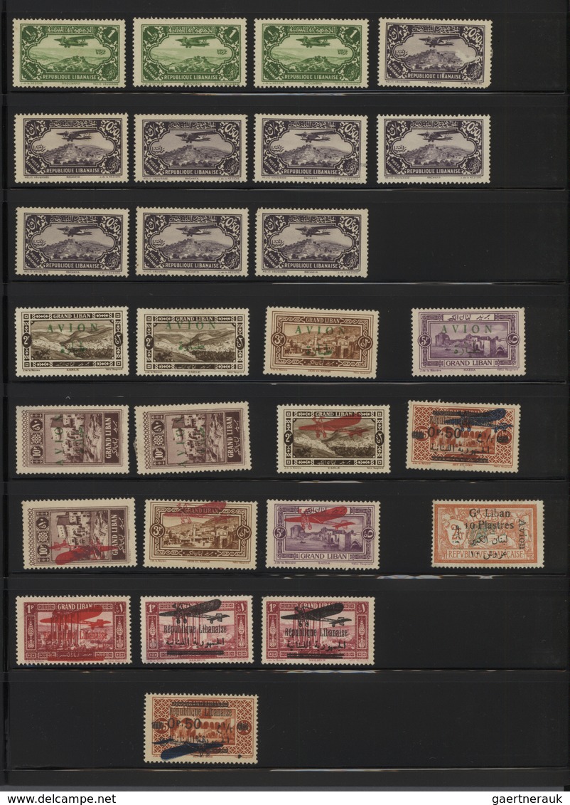 23413 Libanon: 1924/1990 (ca.), Comprehensive Mint And Used Holding In Apprx. 35 Albums With Plenty Of Mat - Liban