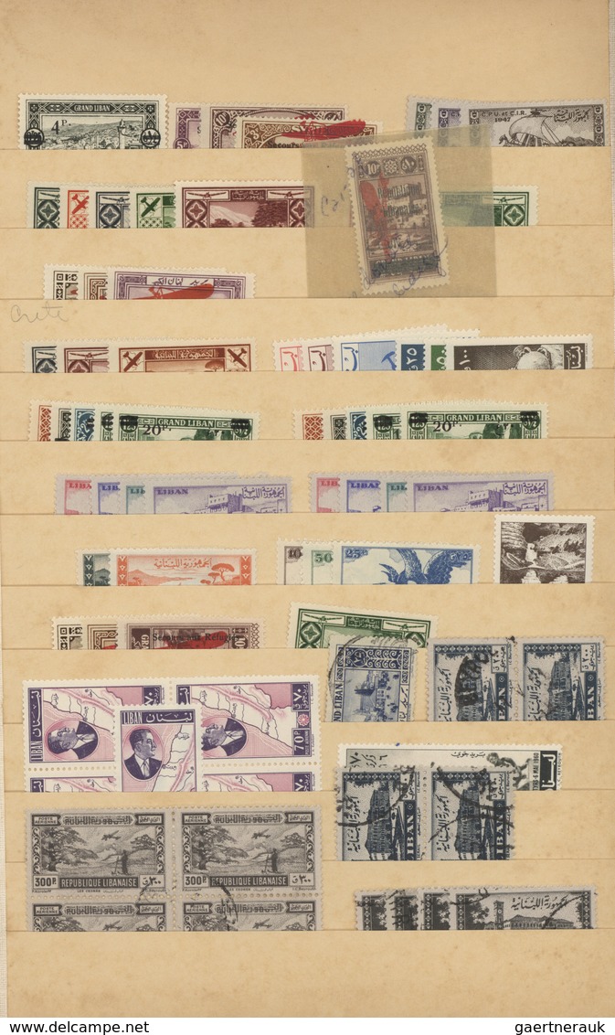 23413 Libanon: 1924/1990 (ca.), Comprehensive Mint And Used Holding In Apprx. 35 Albums With Plenty Of Mat - Liban