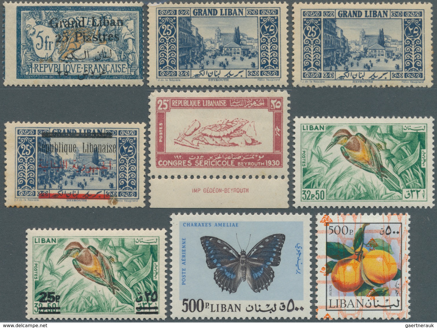 23415 Libanon: 1924/1978 (ca.), Accumulation In Three Albums With Many Complete Sets Incl. Better Issues, - Liban