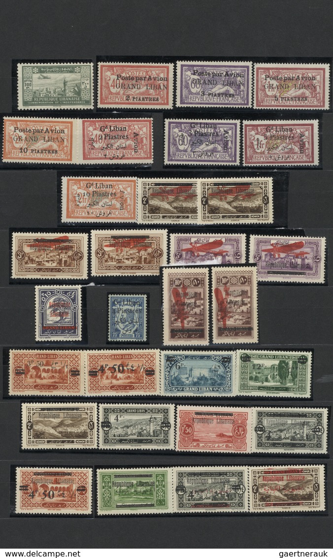 23421 Libanon: 1924/1945, Comprehensive Mint And Used Collection/accumulation In A Well Filled Stockbook, - Liban