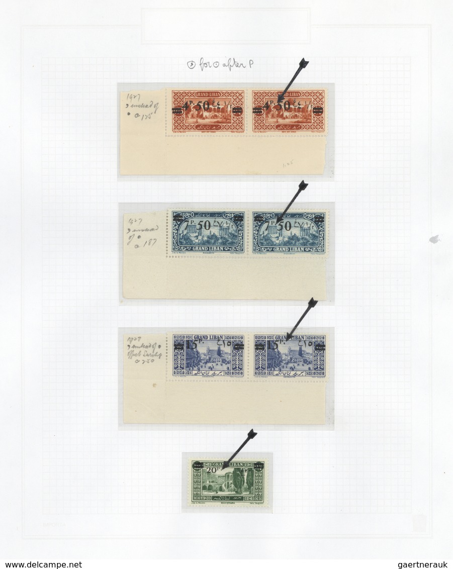 23425 Libanon: 1924/1940 (ca.), VARIETIES/SPECIALITIES, Extraordinary And Comprehensive Collection Of Appr - Liban
