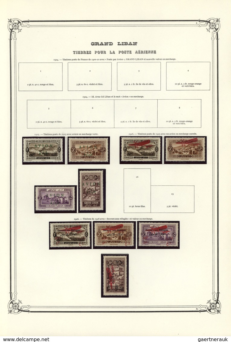 23426 Libanon: 1924/1940, Mint And Used Collection On Yvert Album Pages, From A Nice Section Overprints On - Liban