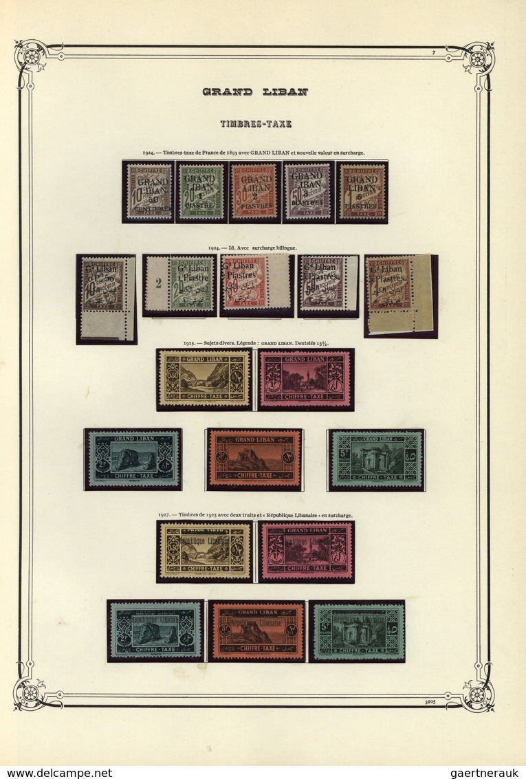 23426 Libanon: 1924/1940, Mint And Used Collection On Yvert Album Pages, From A Nice Section Overprints On - Liban