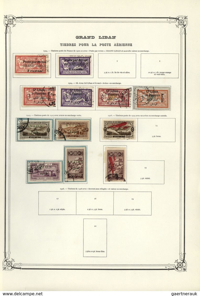 23426 Libanon: 1924/1940, Mint And Used Collection On Yvert Album Pages, From A Nice Section Overprints On - Liban