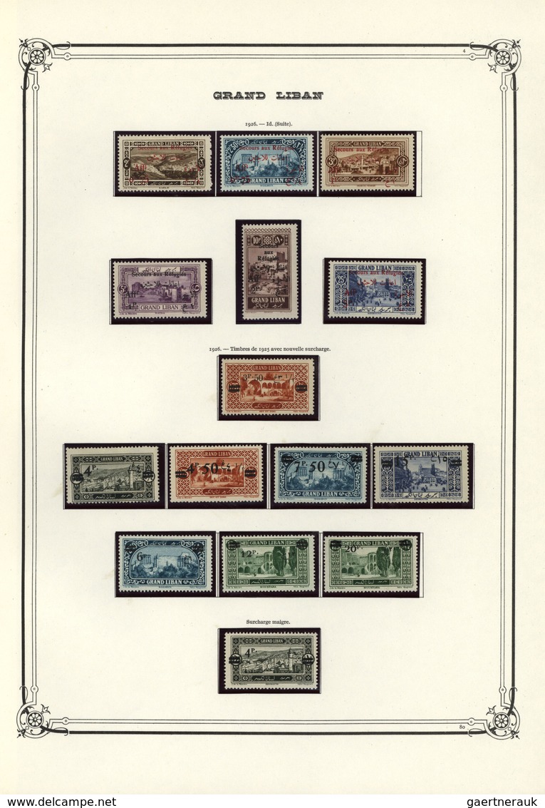 23426 Libanon: 1924/1940, Mint And Used Collection On Yvert Album Pages, From A Nice Section Overprints On - Liban