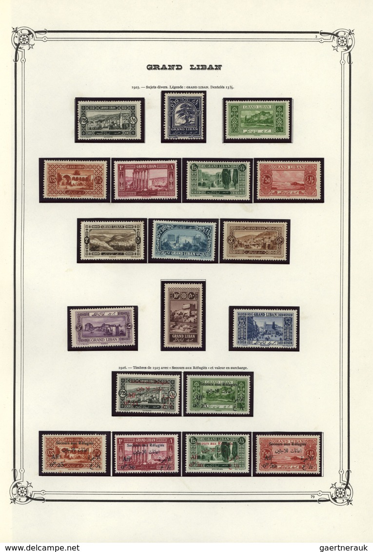 23426 Libanon: 1924/1940, Mint And Used Collection On Yvert Album Pages, From A Nice Section Overprints On - Liban