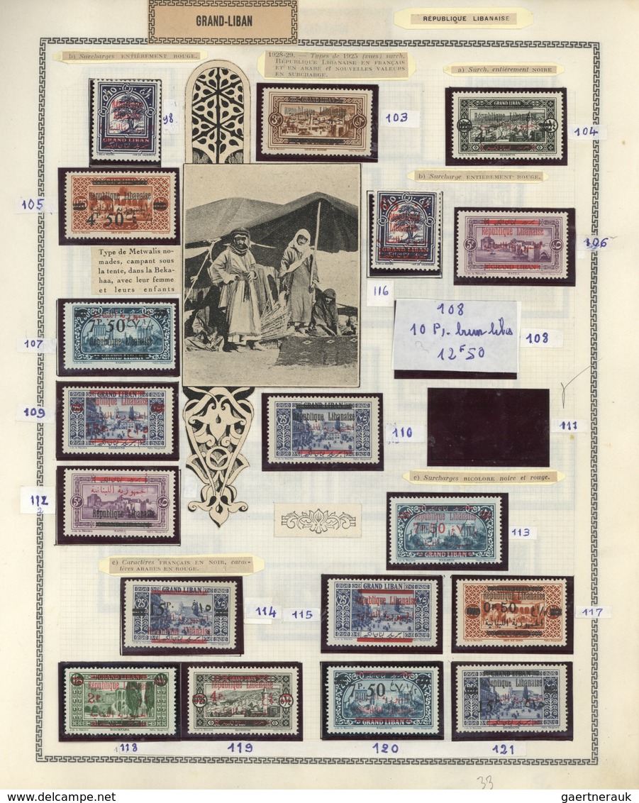 23427 Libanon: 1924/1937, Mainly Mint Collection On Album Pages, Well Collected Throughout, Incl. Both Set - Liban