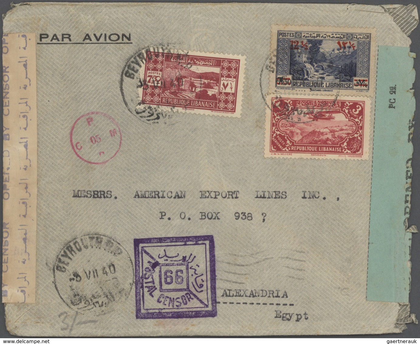 23441 Libanon: 1925-80, Box Containing 330 Covers And Used Stamps In 640 Glassines, Registered Mail, Air M - Liban