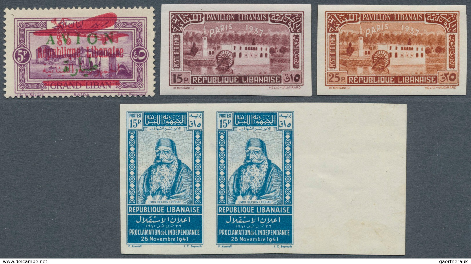 23442 Libanon: 1926/1947, Mainly Mint Lot Of Varieties And Specialities, E.g. Mistakenly Overprinted Airma - Liban