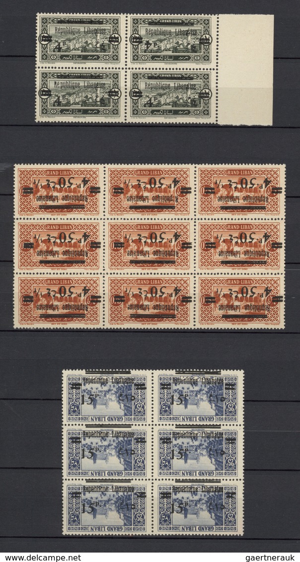 23444 Libanon: 1926, "Republique Libanaise" Overprints, Specialised Collection Of Apprx. 80 Stamps Showing - Liban