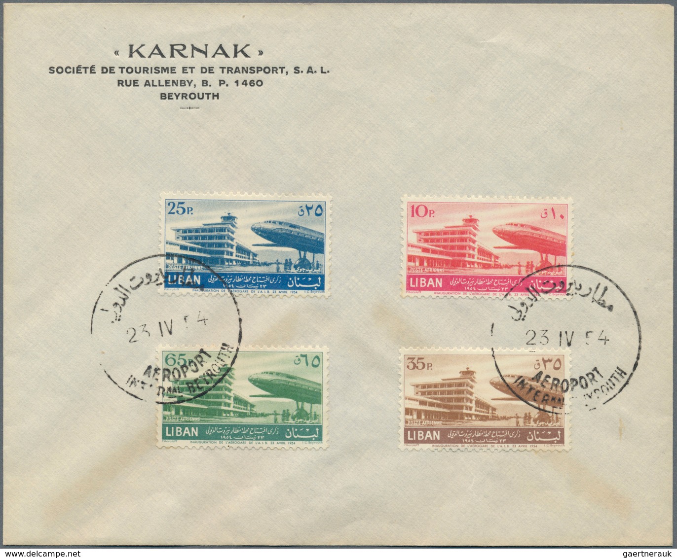 23458 Libanon: 1939/1954, Group Of Five Better Covers, E.g. 1939 1st Flight Beyrouth-Athens-Warsaw, 1944 M - Liban