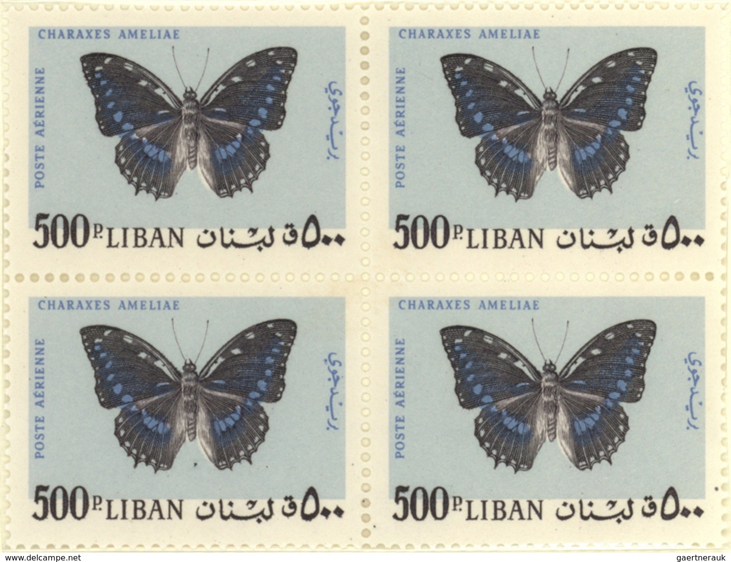 23463 Libanon: 1946/1981, specialised colelction of the AIRMAIL stamps on self-made album pages in four he