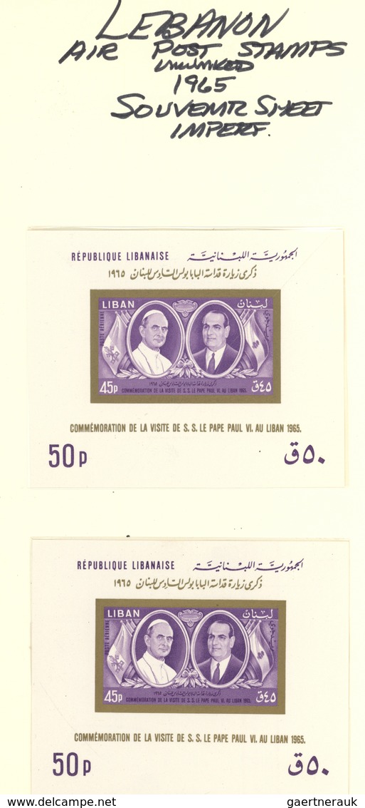 23463 Libanon: 1946/1981, specialised colelction of the AIRMAIL stamps on self-made album pages in four he