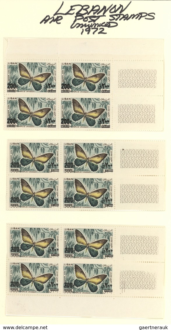 23463 Libanon: 1946/1981, specialised colelction of the AIRMAIL stamps on self-made album pages in four he