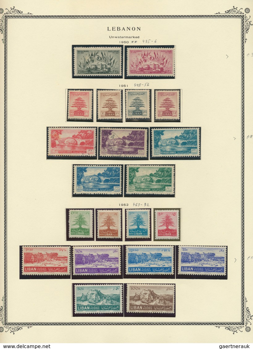 23464 Libanon: 1946-1980: Mint Collection Including Most Of The Issues And Souvenir Sheets Including 1948 - Libano